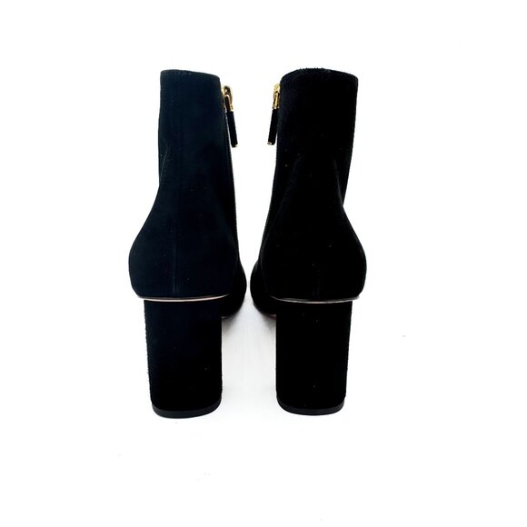 Christian Dior Black Suede Ankle Boots β Gold CD Logo Hardware - Picture 7 of 14